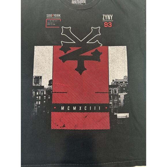 Zoo York Graphic T-Shirt Black XL Cityscape Logo Tee Urban Streetwear - Picture 2 of 6